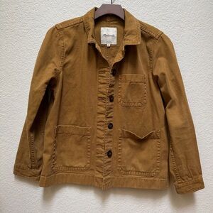Madewell Canvas Chore Jacket XS Golden Ochre Workwear Utility Coat